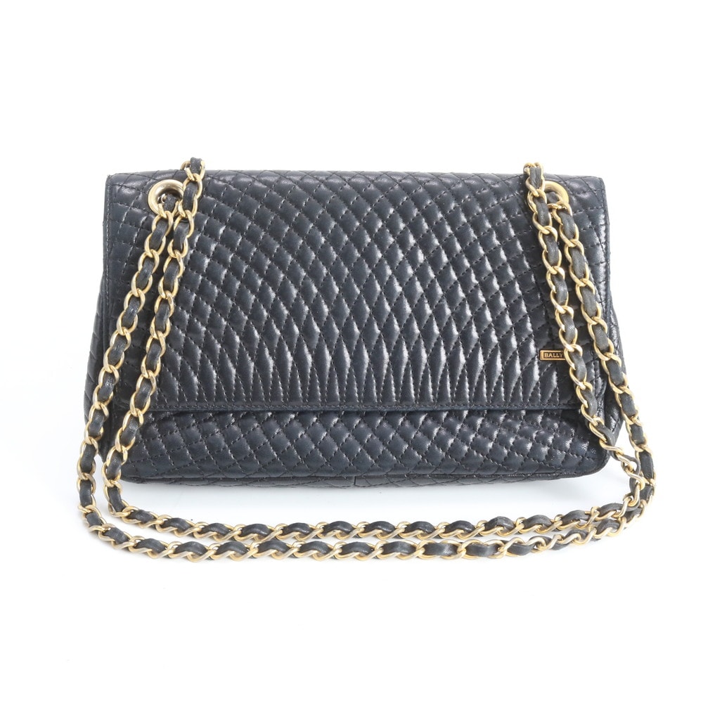 バリー キルティング チェーンショルダーバッグ レザー