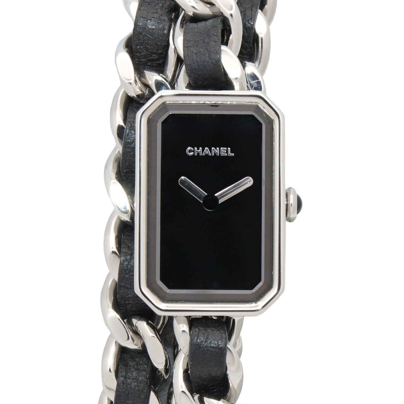 シャネル CHANEL プルミエール ロック トリプルブレスレット 腕時計 時計 ステンレススチール レザー レディース ブラック系 H3749 【中古】