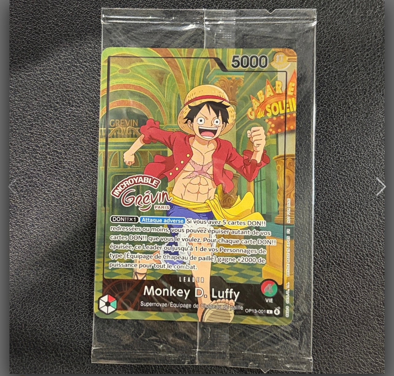 モンキー・D・ルフィ L [OP13-001]【フランス語版】(プロモーションカード「ONE PIECE × グレヴァン美術館」)