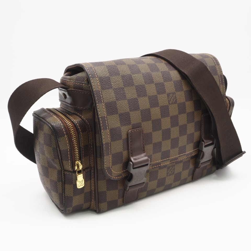 LOUIS VUITTON ルイ・ヴィトン ダミエ リポーター メルヴィール N51126 ショルダーバッグ ブラウン ベージュ コーティングキャンバス レザー レディース