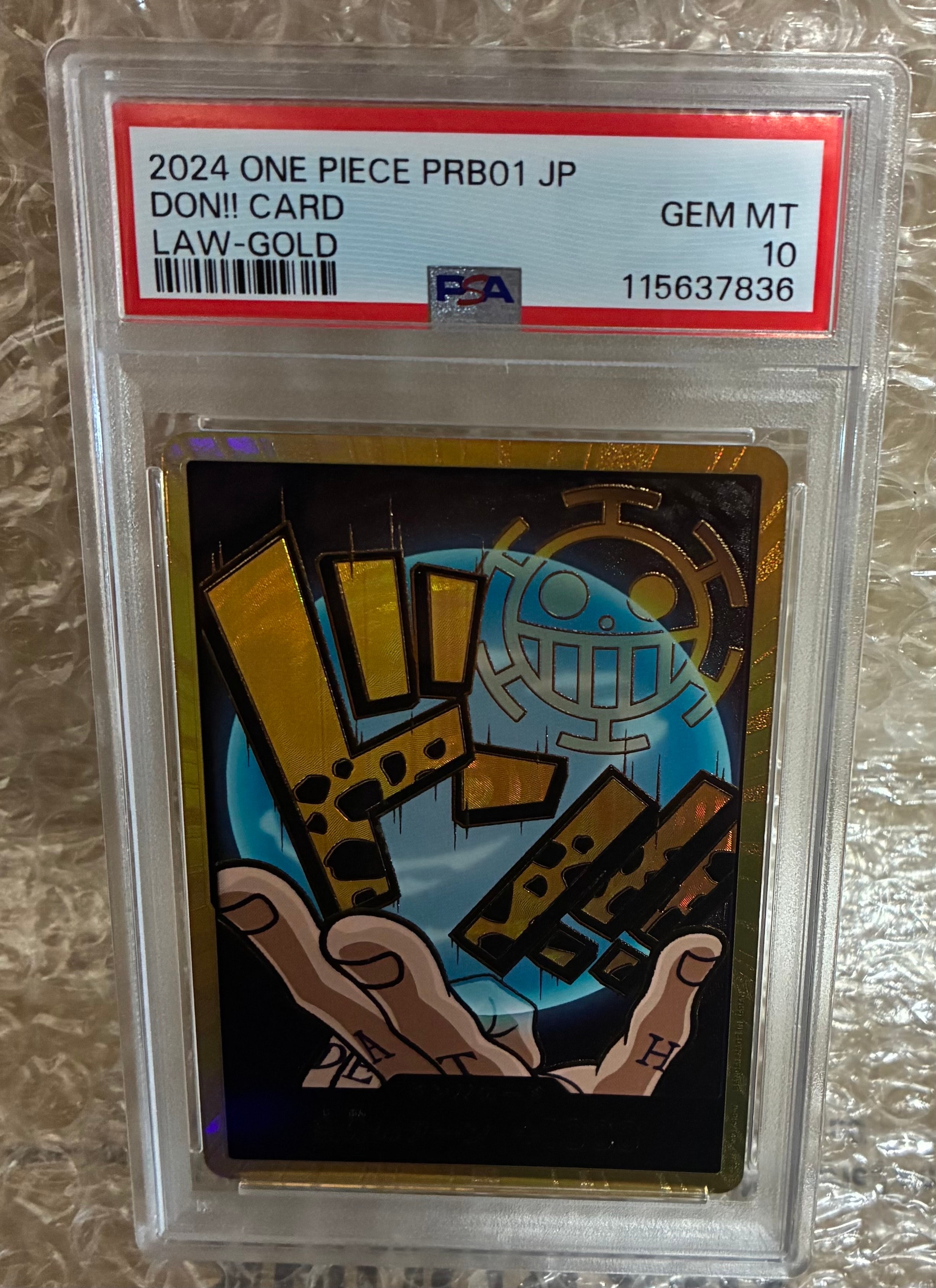 PSA10】ドン!!カード : トラファルガー・ロー スーパーパラレル