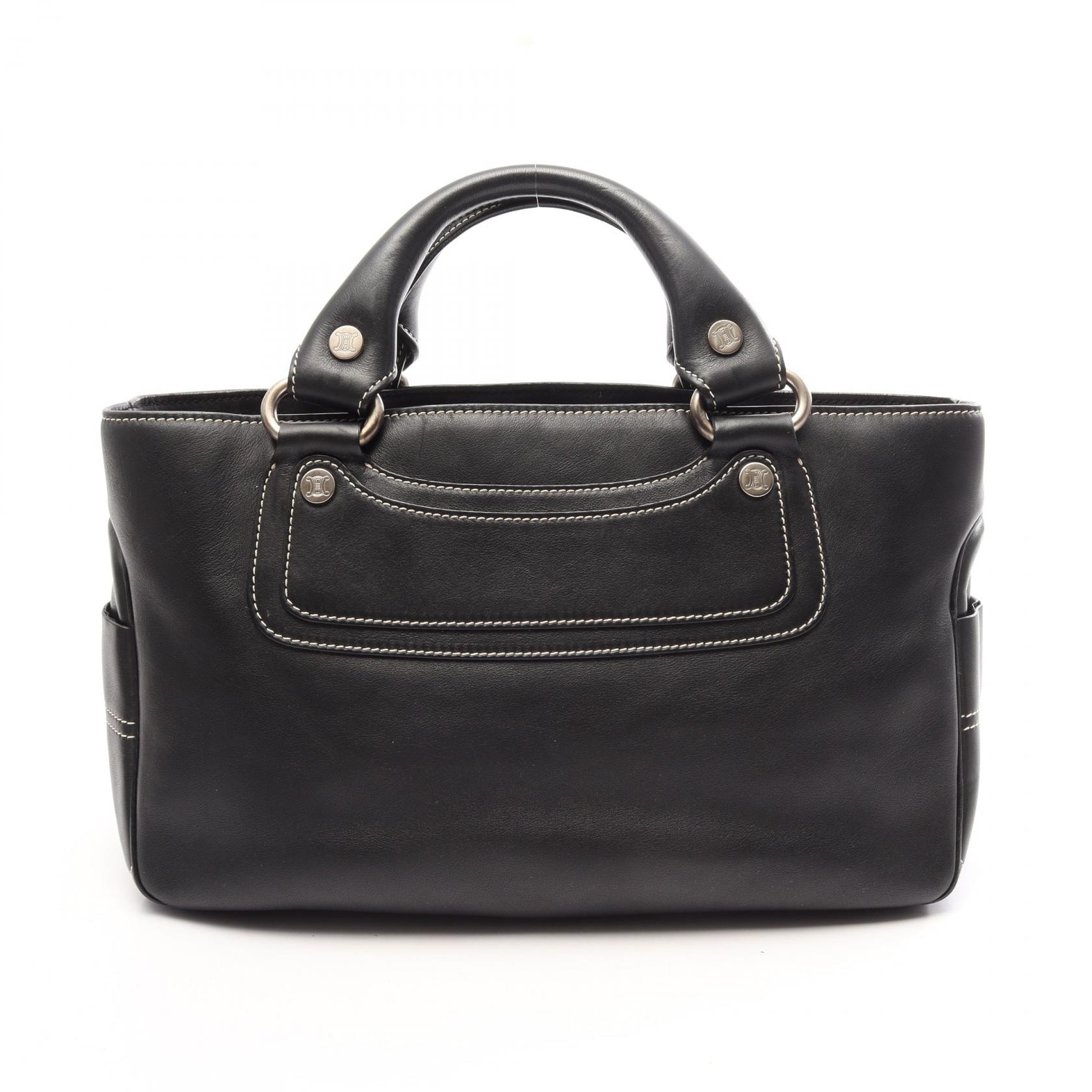 セリーヌ CELINE ブギーバッグ ハンドバッグ バッグ レザー レディース ブラック系 【中古】