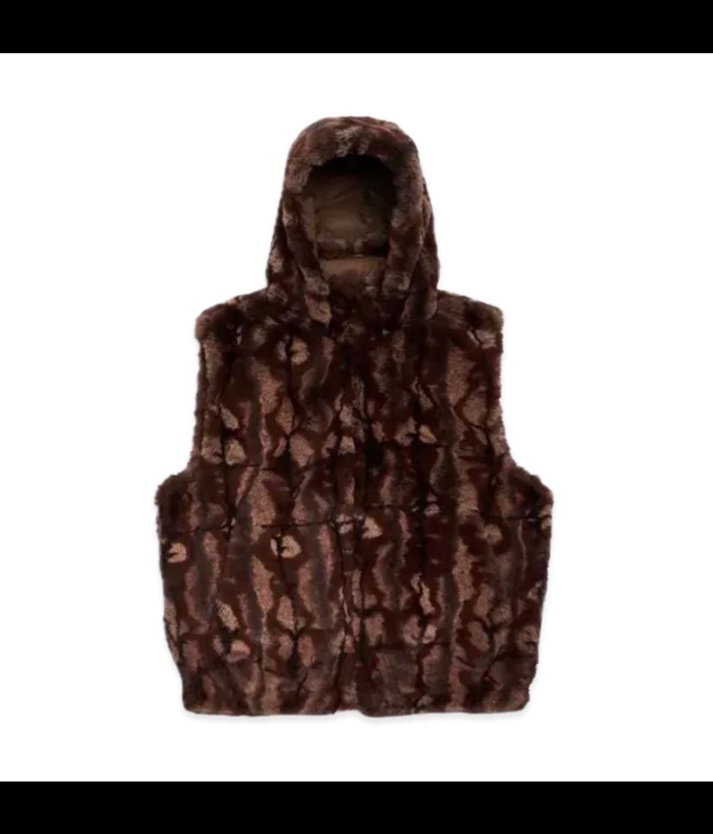 Supreme Faux Fur Hooded Vest "Brown"