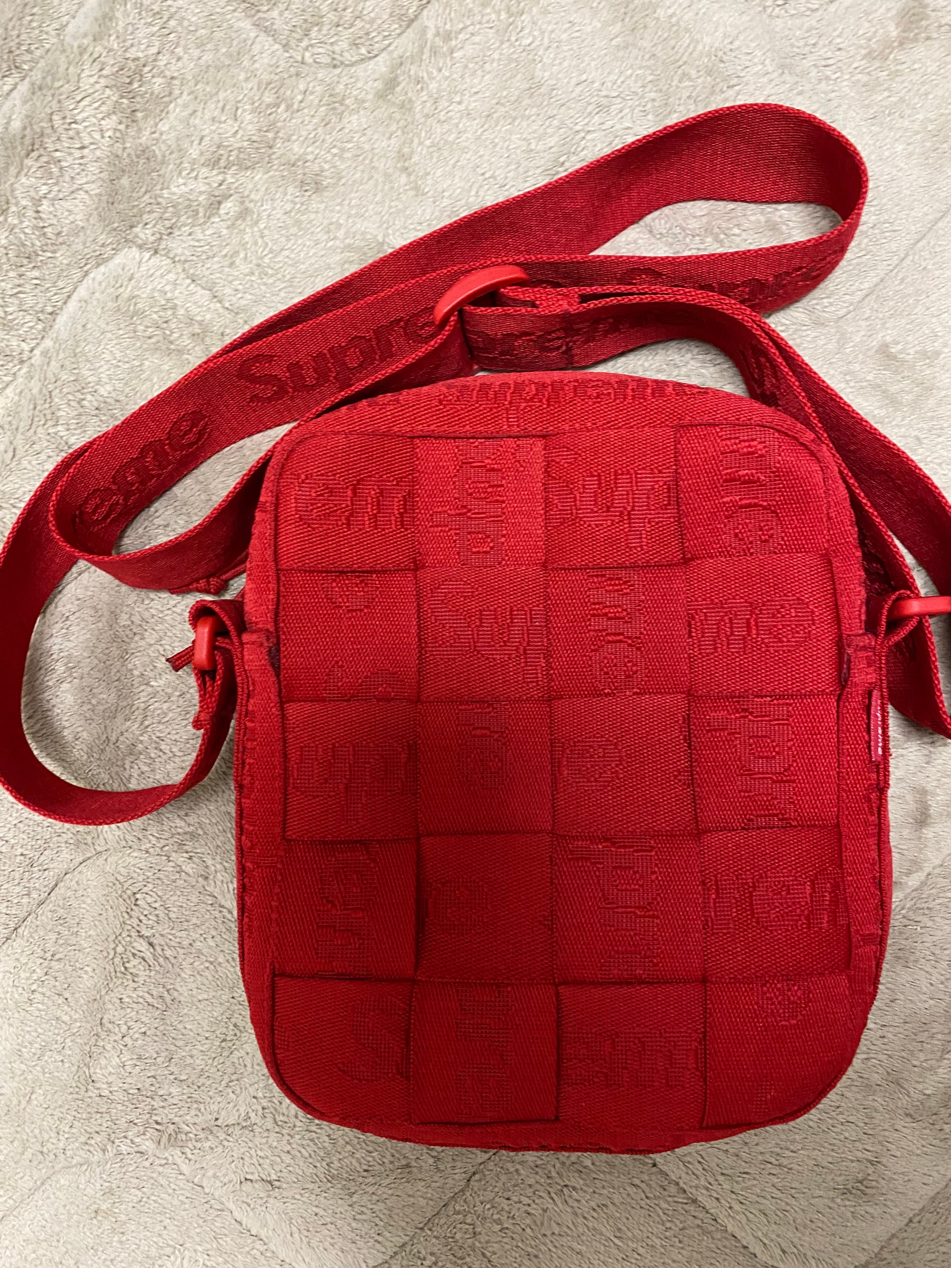 Supreme Woven Shoulder Bag レッド 23ss Supreme Woven Shoulder Bag 