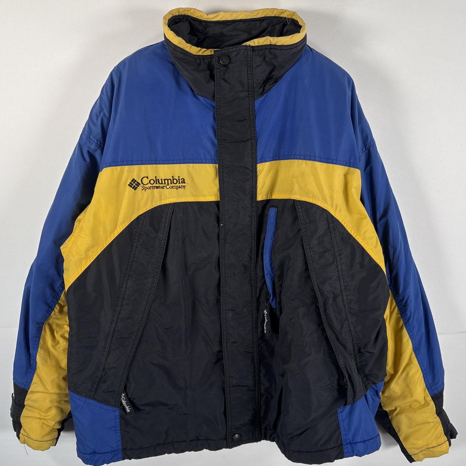 古着 00’s/00年代 コロンビア Columbia ナイロンジャケット 中綿有り アウトドア ワンポイントロゴ L  ブラック マルチカラー メンズ