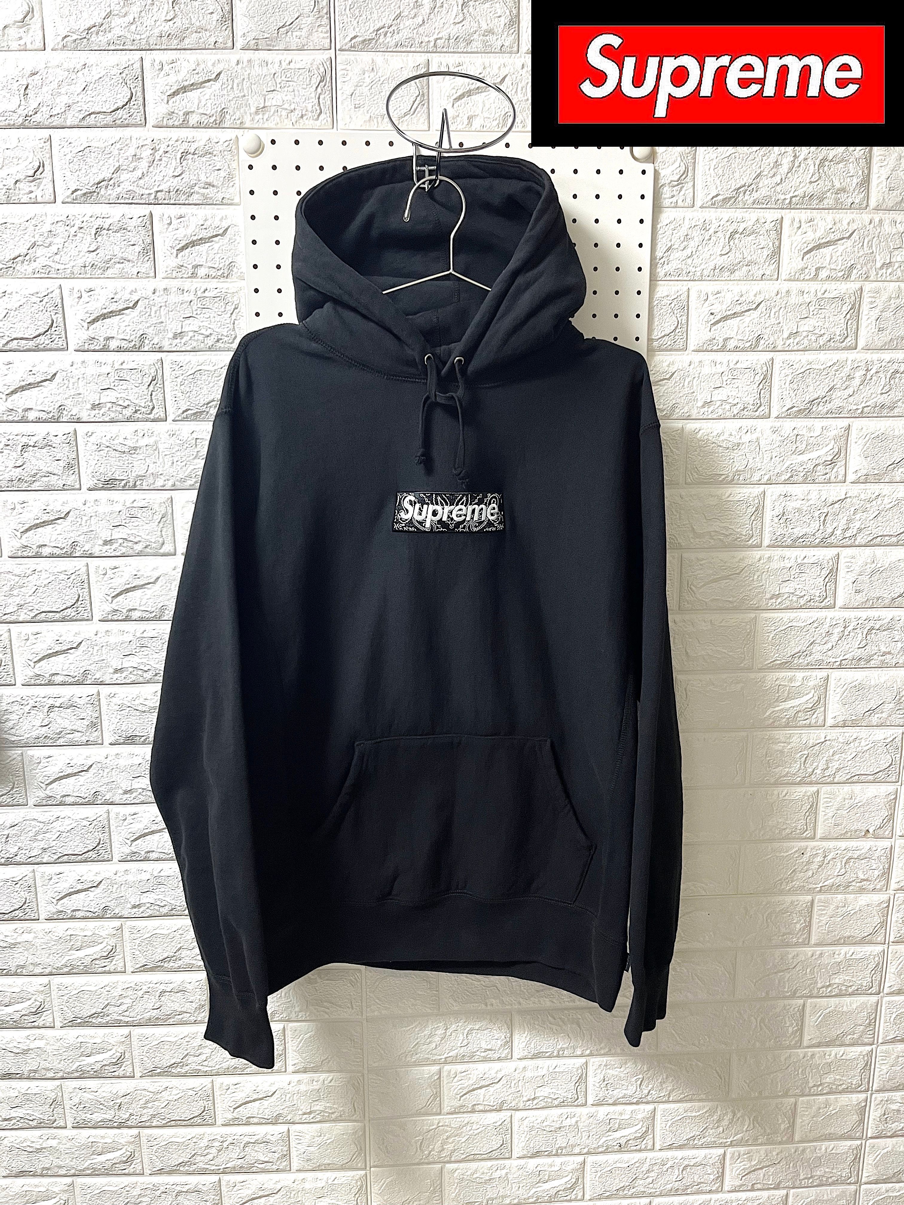 Supreme Bandana Box Logo Hooded Sweatshirt "Black"
