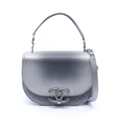 シャネル CHANEL ココカーブ スモール マトラッセ 2WAY ショルダーバッグ バッグ キャビアスキン(グレインドカーフ) レディース シルバー系 / グレー系 【中古】