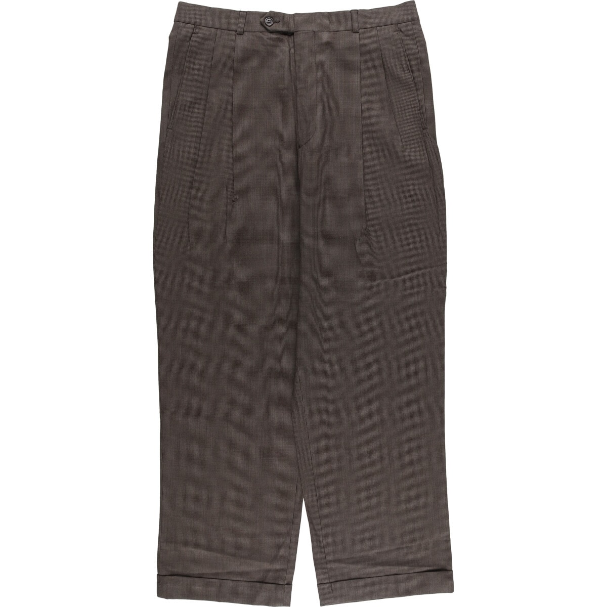 古着 ブルックスブラザーズ Brooks Brothers 346 千鳥格子柄 ツータック ウールパンツ スラックス メンズw32相当/eaa569260