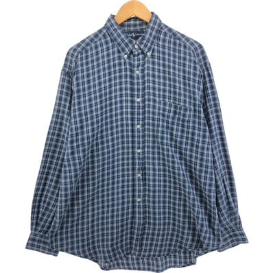 古着 ラルフローレン Ralph Lauren BIG SHIRT 長袖 ボタンダウン ライトネルチェックシャツ メンズXL相当/eaa552747