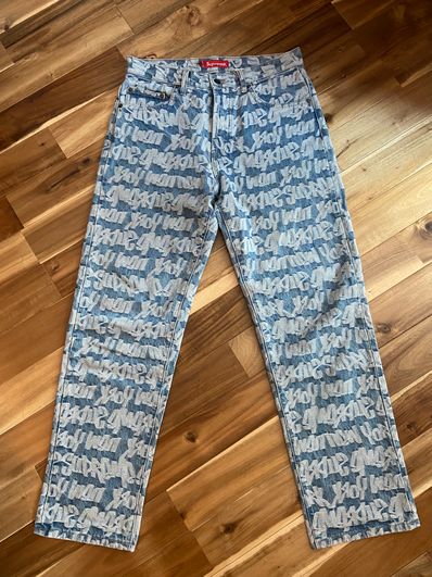 Supreme Fat Tip Jacquard Regular Jean "Blue"