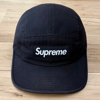 Supreme Washed Chino Twill Camp Cap "Black"(24SS)