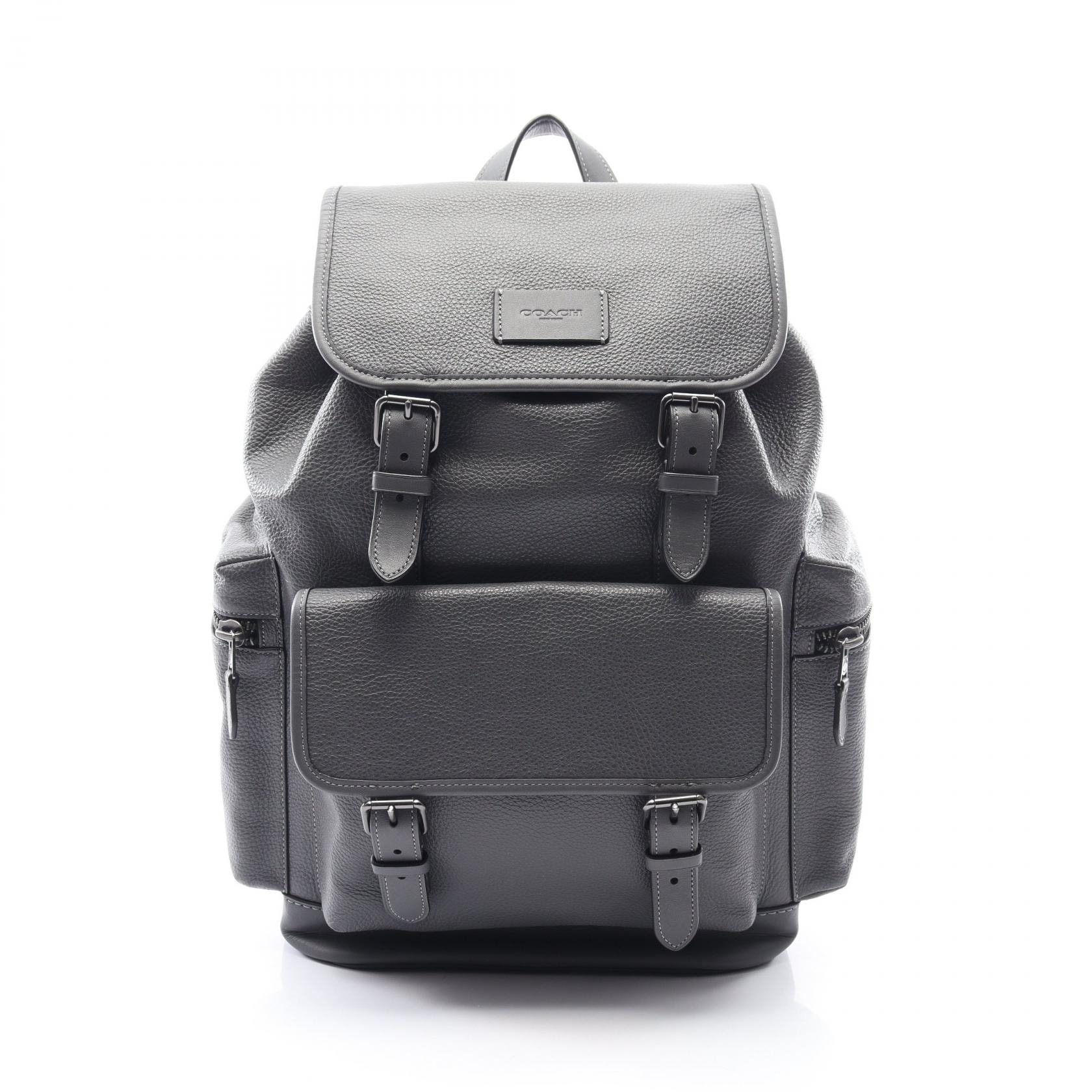 コーチ COACH スプリント リュックサック バックパック バッグ レザー メンズ グレー系 CT015 【中古】