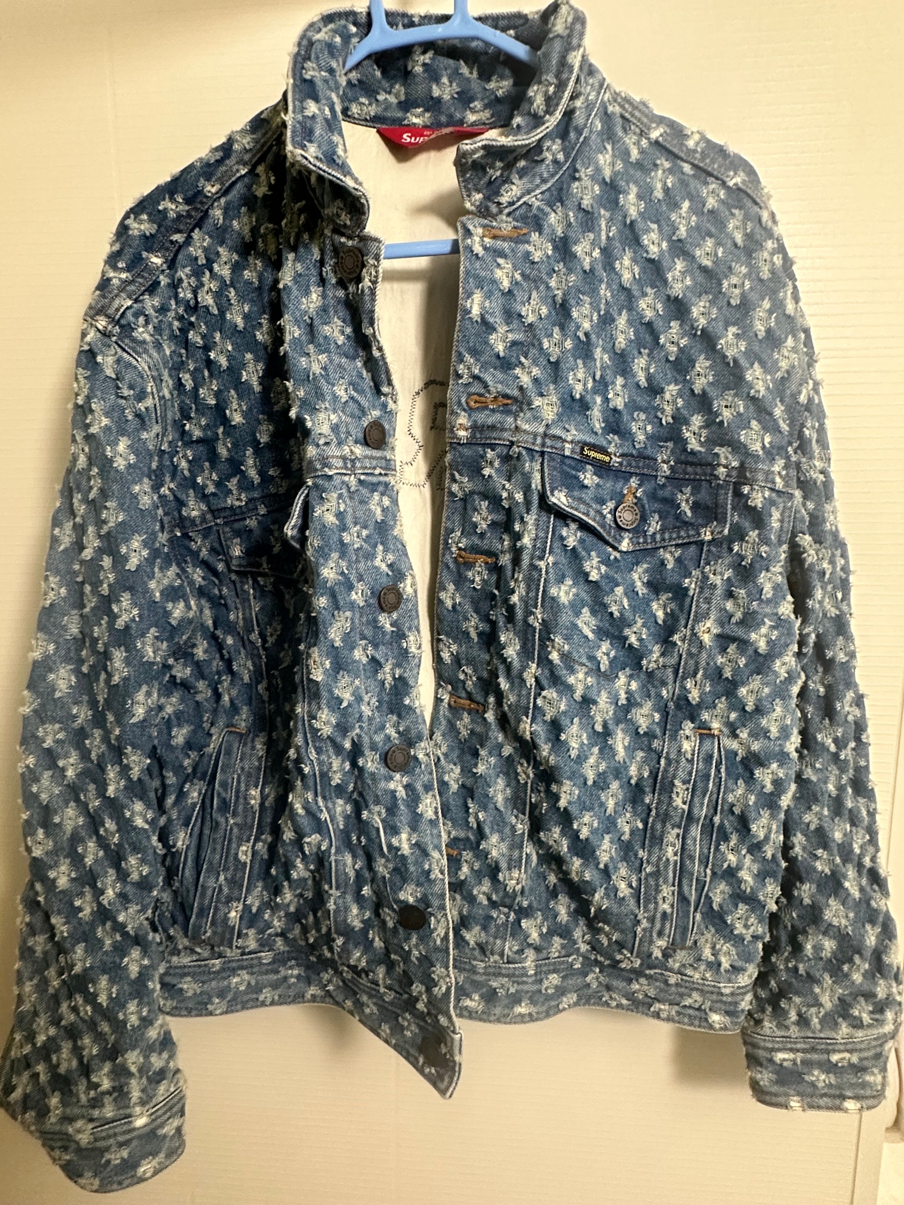 Supreme Hole Punch Denim Trucker Jacket "Blue"