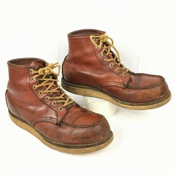 90s半円犬タグ Vintage  RED WING/レッドウィング ワークブーツ ショートブーツ size6.5F/24.5〈ブラウン/茶/BROWN〉 boots管No.WA169