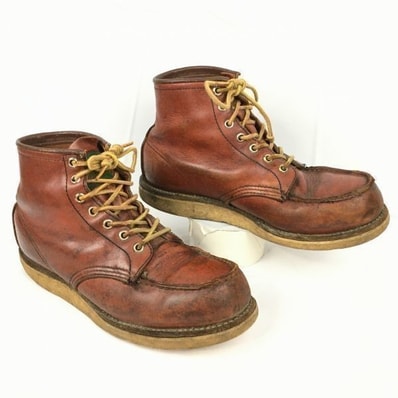 90s半円犬タグ Vintage RED WING/レッドウィング ワークブーツ ショートブーツ size6.5F/24.5〈ブラウン/茶/BROWN〉 boots管No.WA169