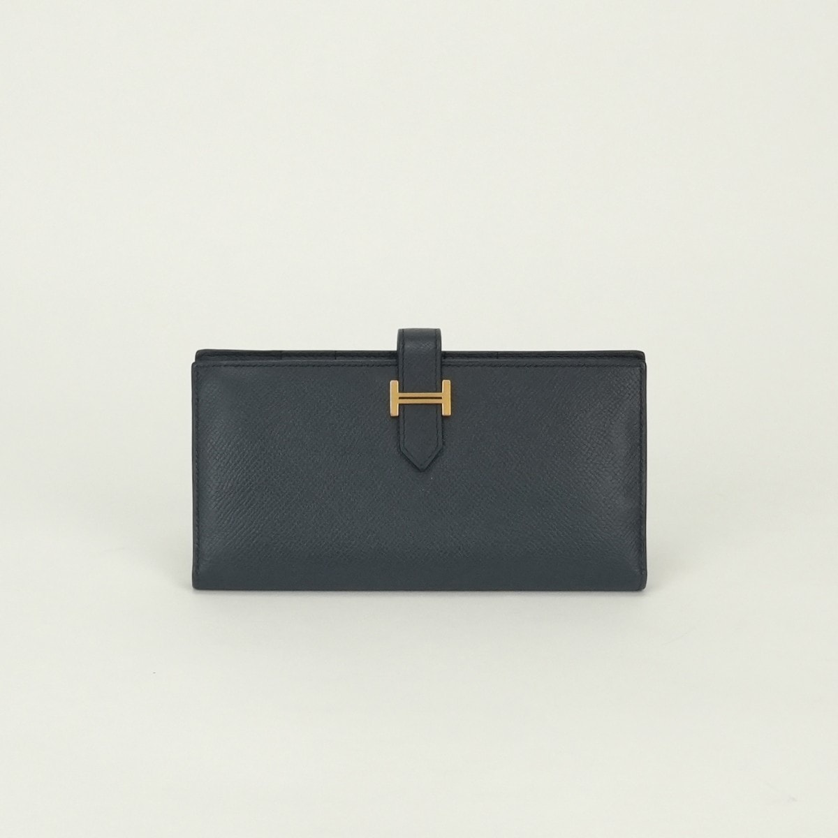 エルメス HERMES ベアンスフレ ベアン スフレ 財布 長財布 ロングウォレット エプソン ブルーニュイ Bleu Nuit ネイビー Navyブルー blue 紺 青 ゴールド金具 ヴォーエプソン
