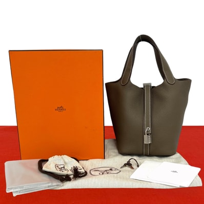 HERMES エルメス ピコタンロック PM トリヨンクレマンス ハンドバッグ ベージュ
43996