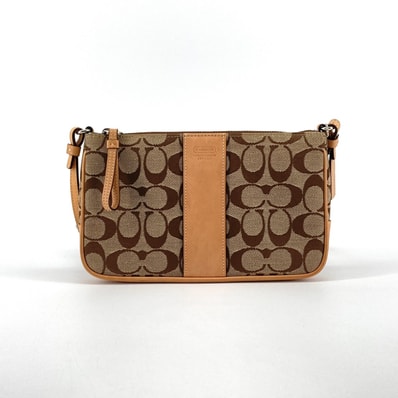 COACH(コーチ) シグネチャー スリム デミ ジップ 6338 ショルダーバッグ ベージュ