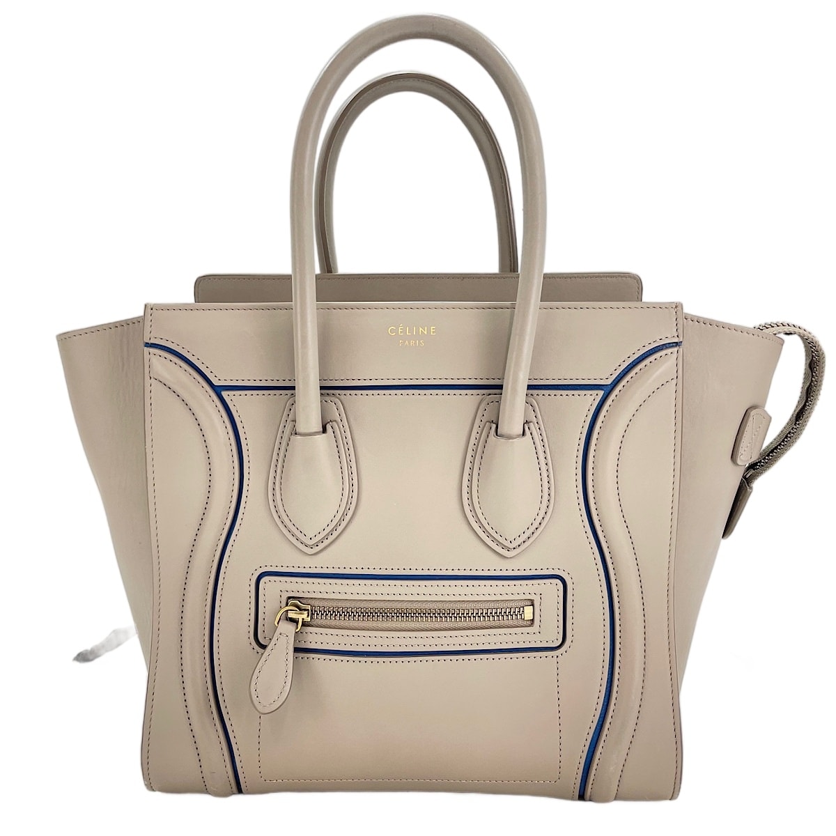 セリーヌ CELINE レザー ラゲージ マイクロショッパー マイクロ ハンドバッグ【中古】