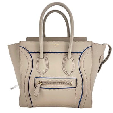 セリーヌ CELINE レザー ラゲージ マイクロショッパー マイクロ ハンドバッグ【中古】