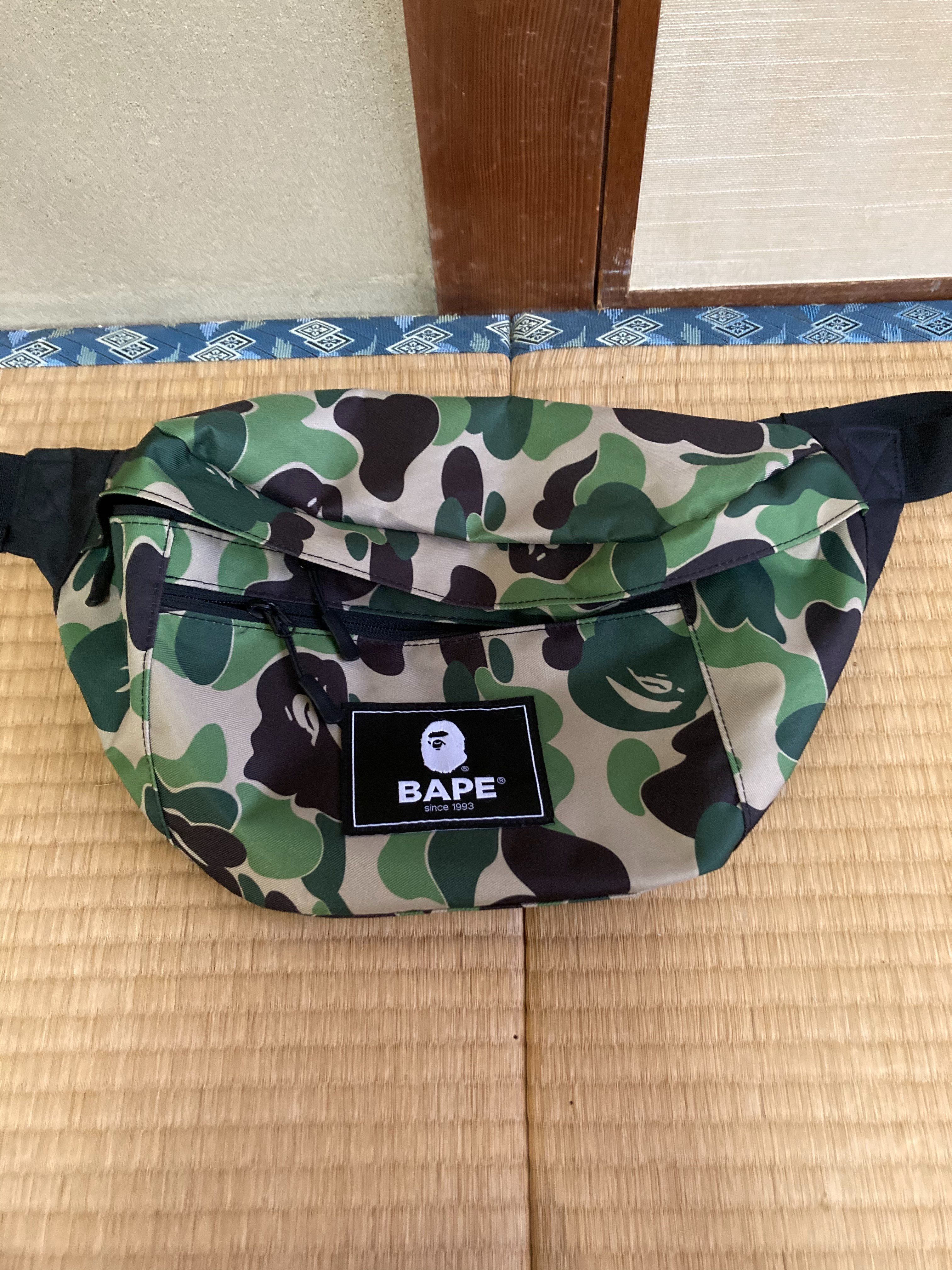 A BATHING APE PORTER ABC CAMO WAIST BAG "Green"