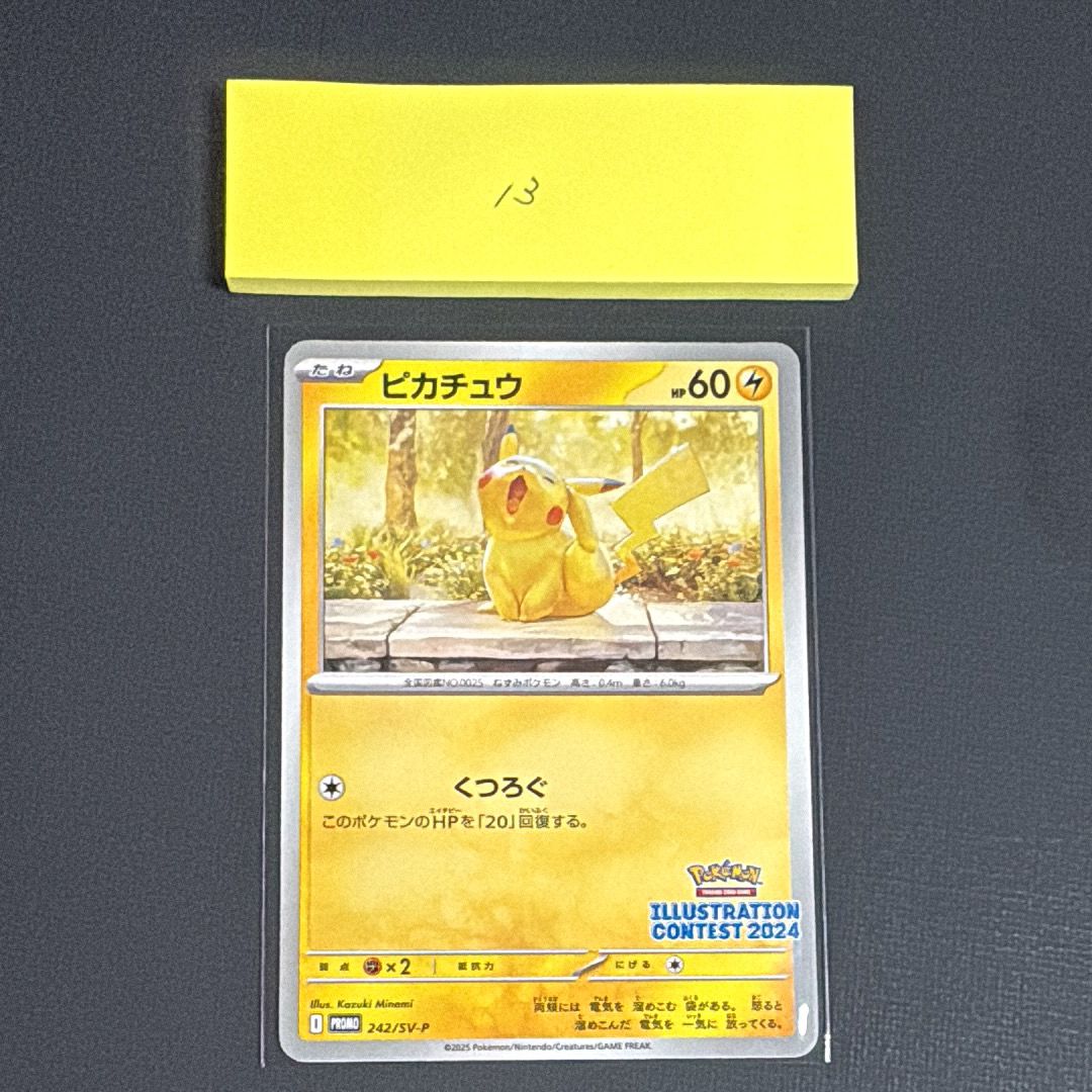 ピカチュウ [SV-P 242](プロモカードパック「イラストレーションコンテスト 2024 受賞作品プロモカード化記念キャンペーン」)
