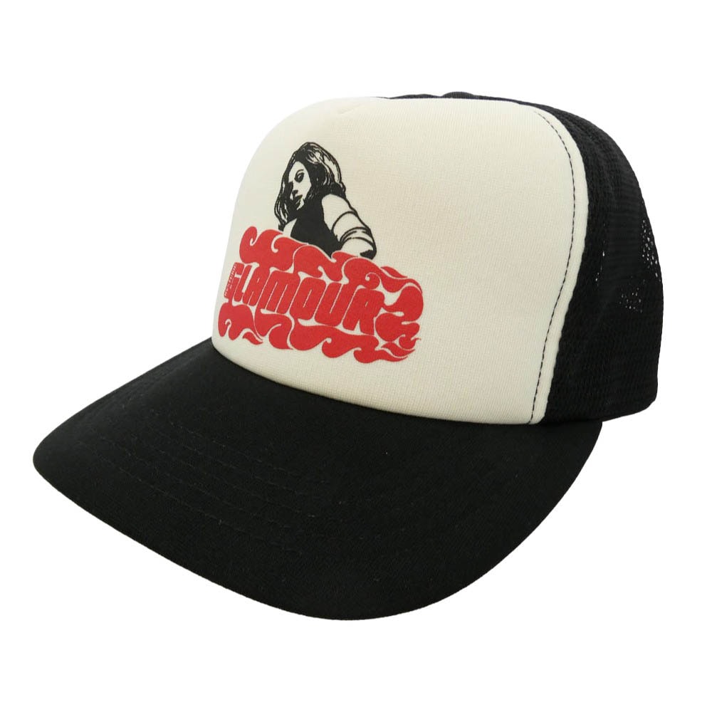 HYSTERIC GLAMOUR ヒステリックグラマー 02223QH03 Vixen Girl Mesh Cap ビクセン ガール メッシュ キャップ 帽子 ブラック系 FREE【中古】