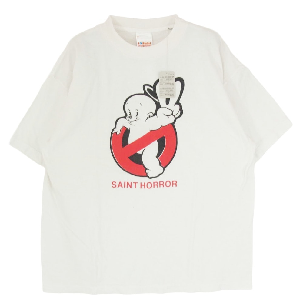 SAINT MICHAEL セントマイケル Tシャツ 26SS SM-MK8-0000-009 SS T-SHIRT SAINT HORROR 半袖 Tシャツ カットソー オフホワイト系 L【美品】【中古】