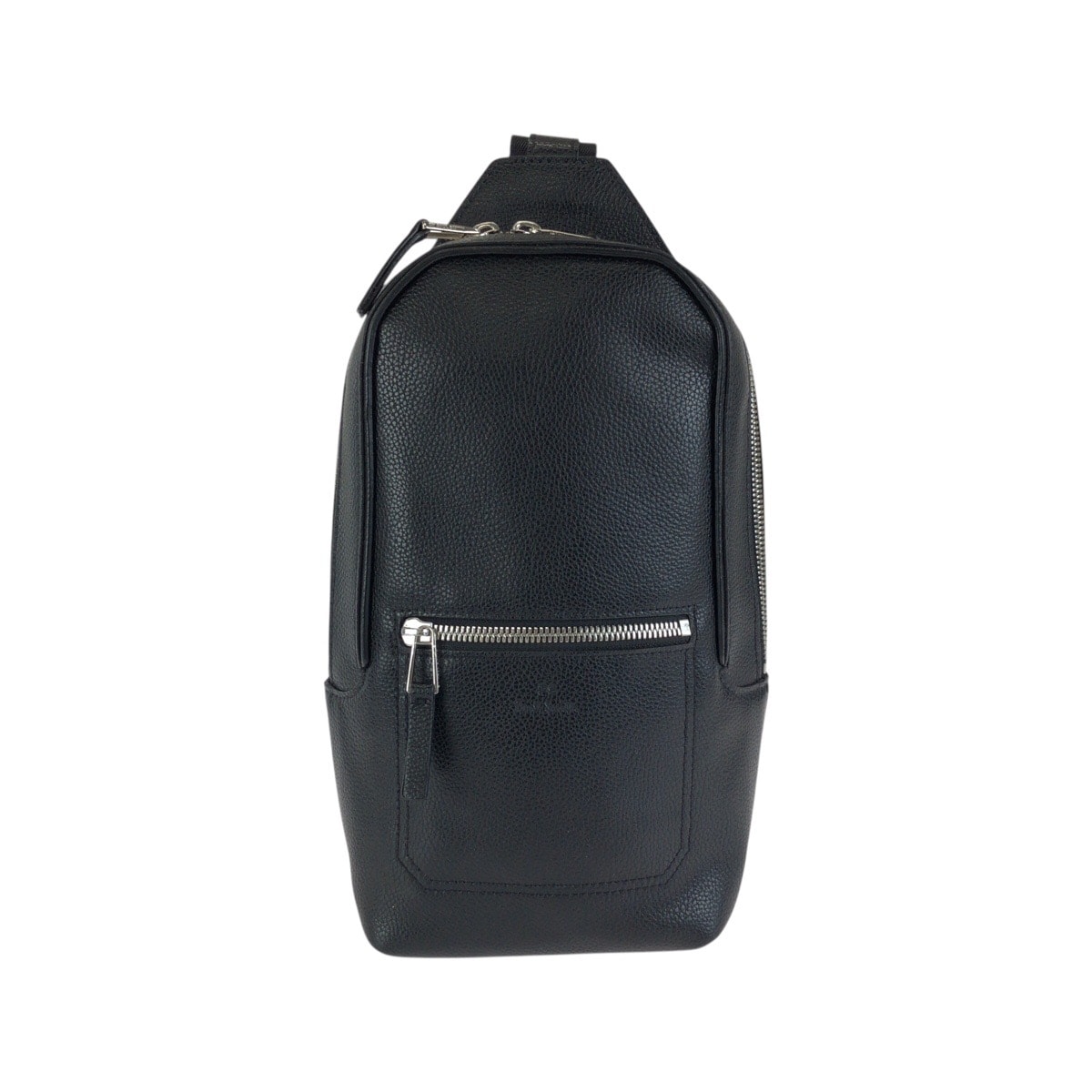 美品 Paul Smith ポール スミス ブラック 黒 シルバー金具 レザー ボディバッグ ショルダーバッグ 602617 【中古】