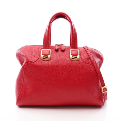 フェンディ FENDI カメレオン 2WAY ハンドバッグ バッグ レザー レディース レッド系 8BL110 【中古】