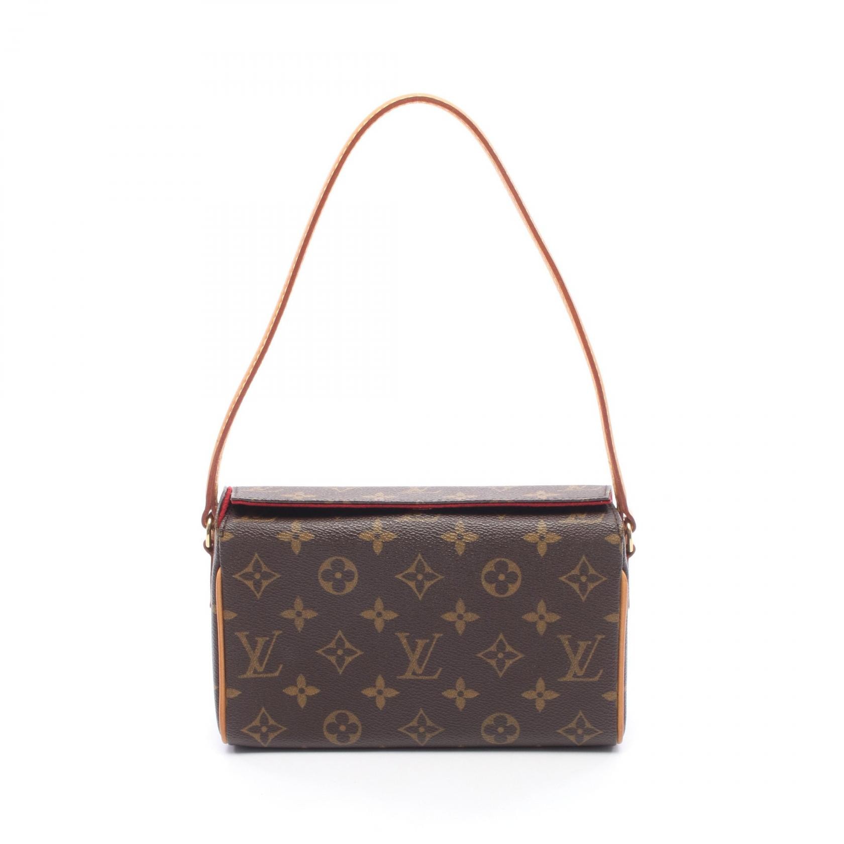 ルイ・ヴィトン LOUIS VUITTON レシタル モノグラム ハンドバッグ バッグ PVCコーティングキャンバス レザー モノグラム レディース ブラウン系 M51900 【中古】