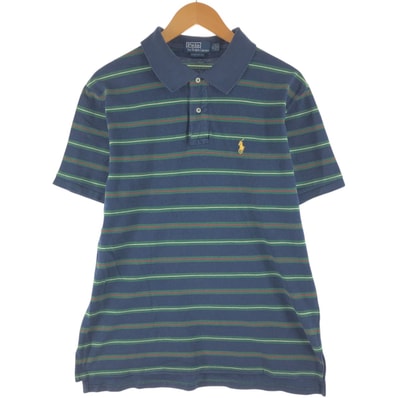 古着 ラルフローレン Ralph Lauren POLO by Ralph Lauren CUSTOM FIT 半袖 ボーダー ポロシャツ メンズXL相当/eaa563879