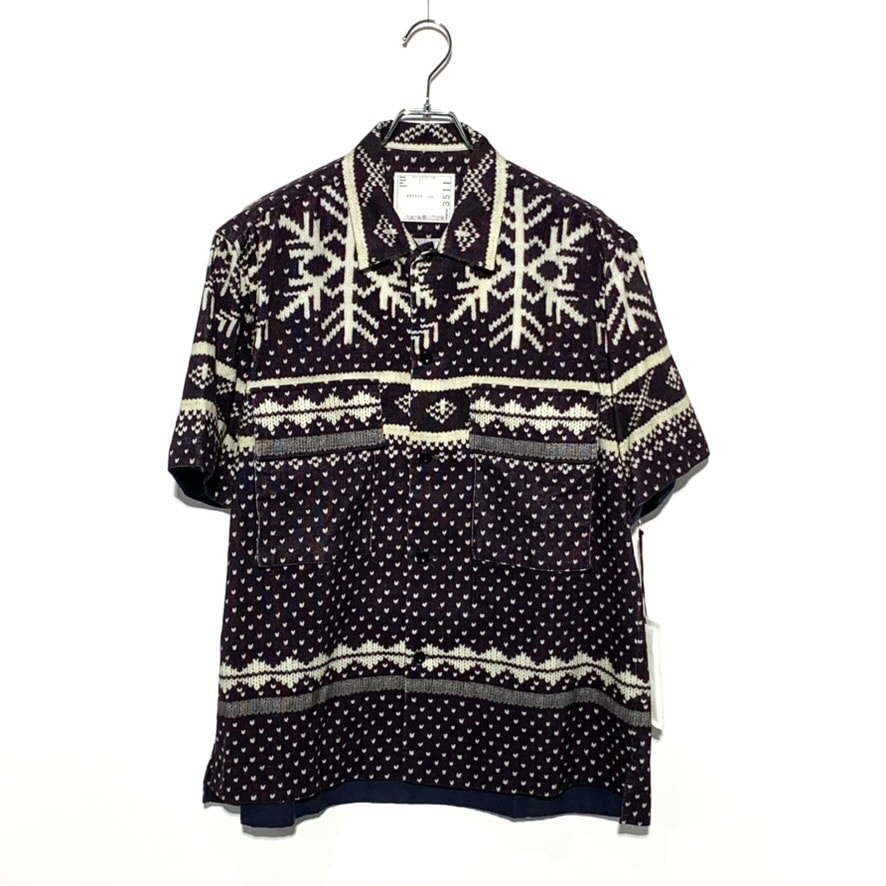 sacai Pattern Knit Print Shirt "Purple"