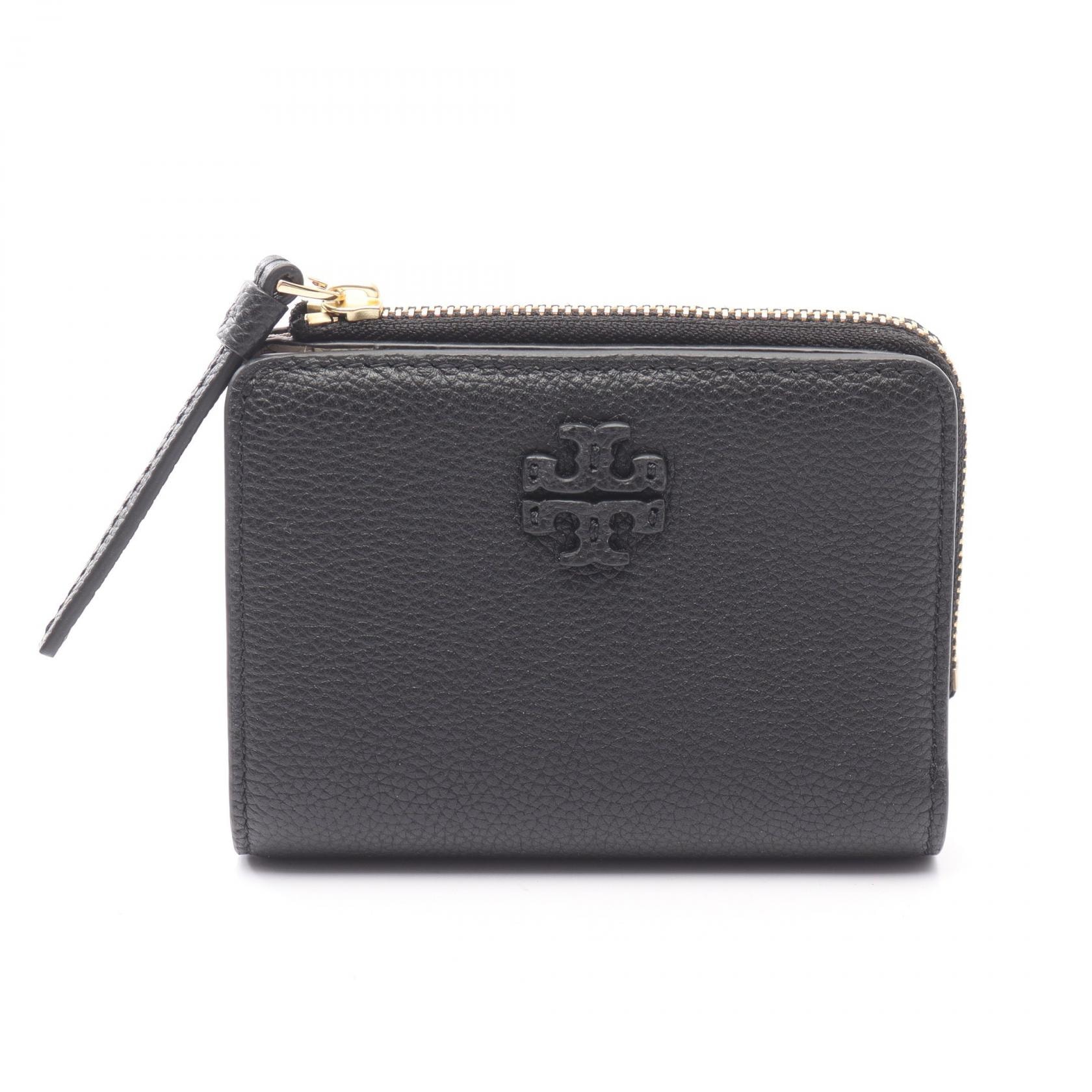 トリーバーチ Tory Burch MCGRAW マックグロー 二つ折り財布 財布 レザー レディース ブラック系 158904001 【新品】
