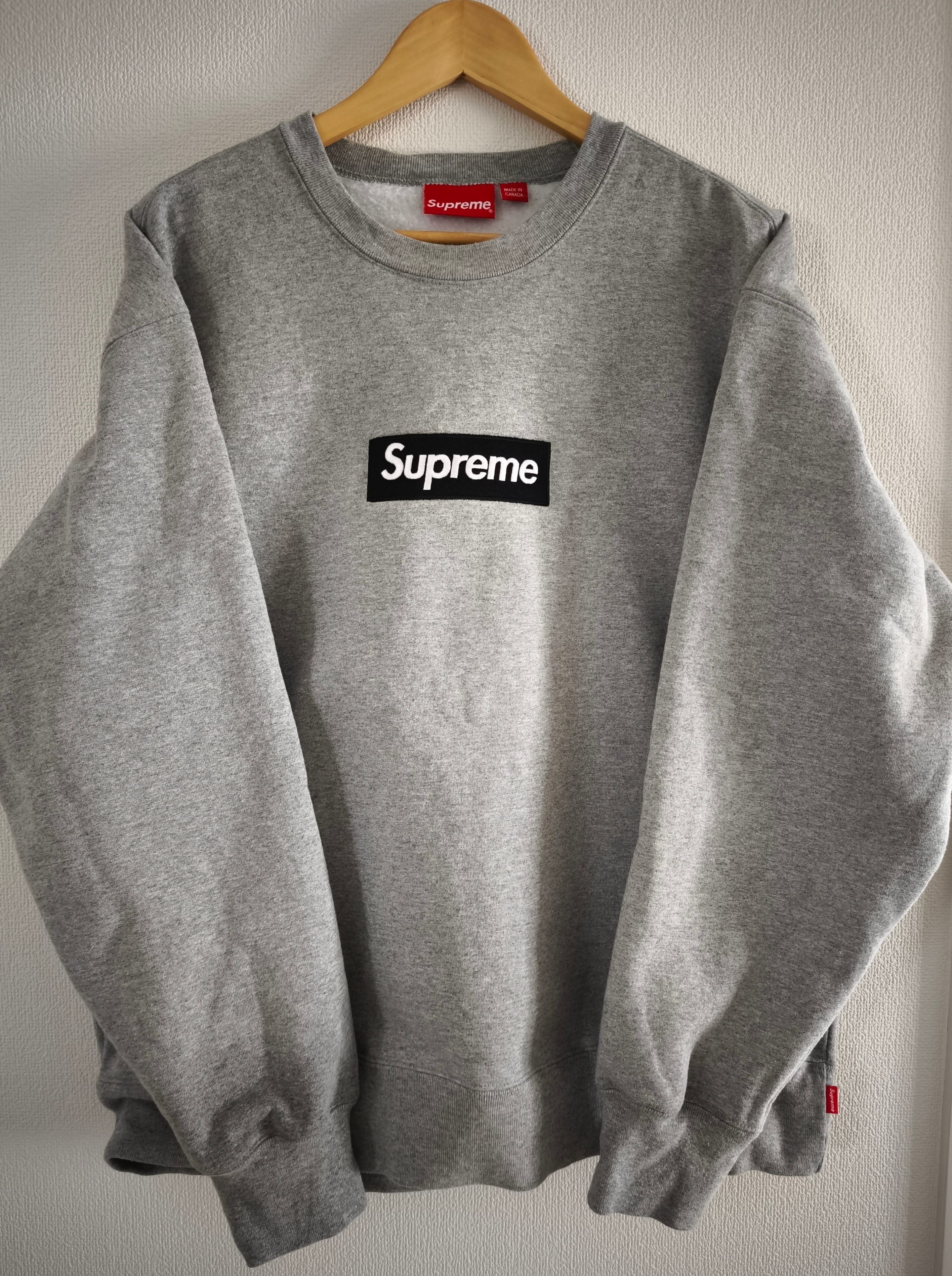 未使用に近い】シュプリーム ボックス ロゴ クルーネック 