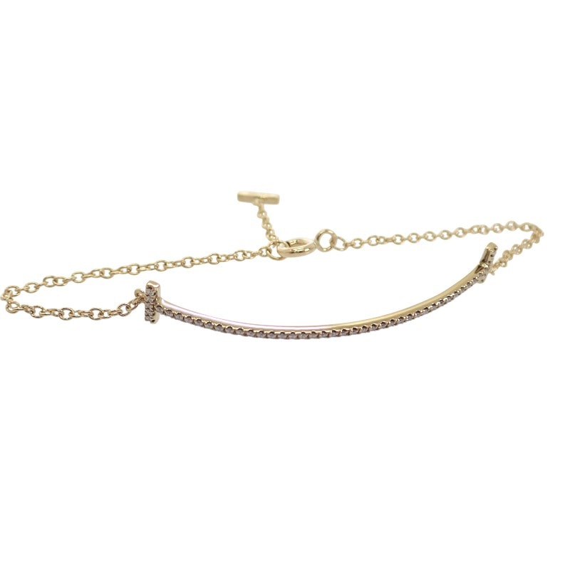 ティファニー TIFFANY&Co. Tスマイル スモール 60150753 ブレスレット K18イエローゴールド ダイヤモンド レディース【中古】【Aランク】