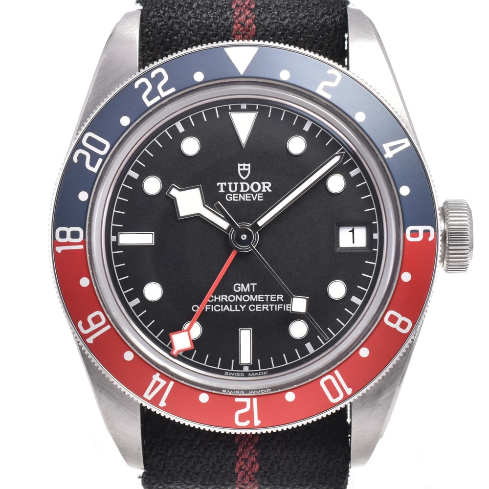 チューダー TUDOR 79830RB ヘリテージ ブラックベイ GMT デイト 自動巻き メンズ 美品 箱・保証書付き 腕時計 D#147260