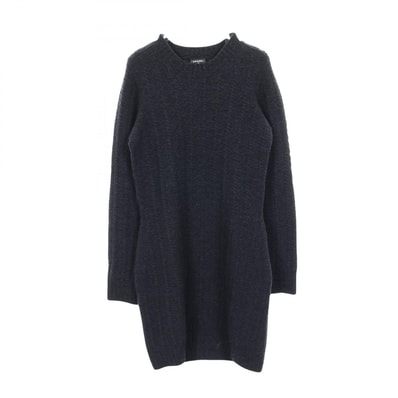 シャネル CHANEL ココマークボタン ワンピース 衣料品 トップス ウール カシミヤ レディース ネイビー系 P75622K10839 【中古】
