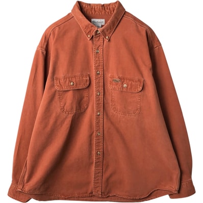 古着 カーハート Carhartt 長袖 ボタンダウン ワークシャツ メンズXXL相当/eaa635615