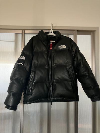 Supreme x The North Face Leather Nuptse Jacket "Black"