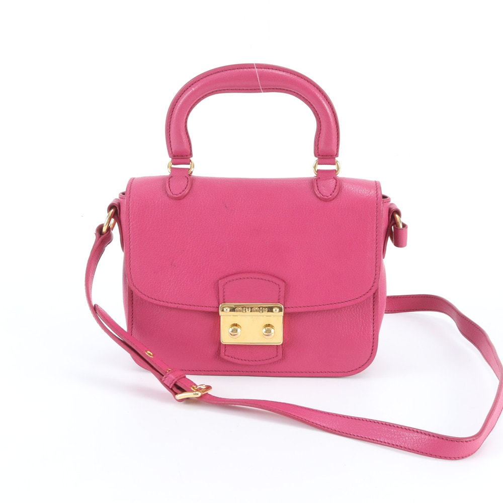 ミュウミュウ マドラス クロスボディ ゴールド 金具ショルダーバッグ