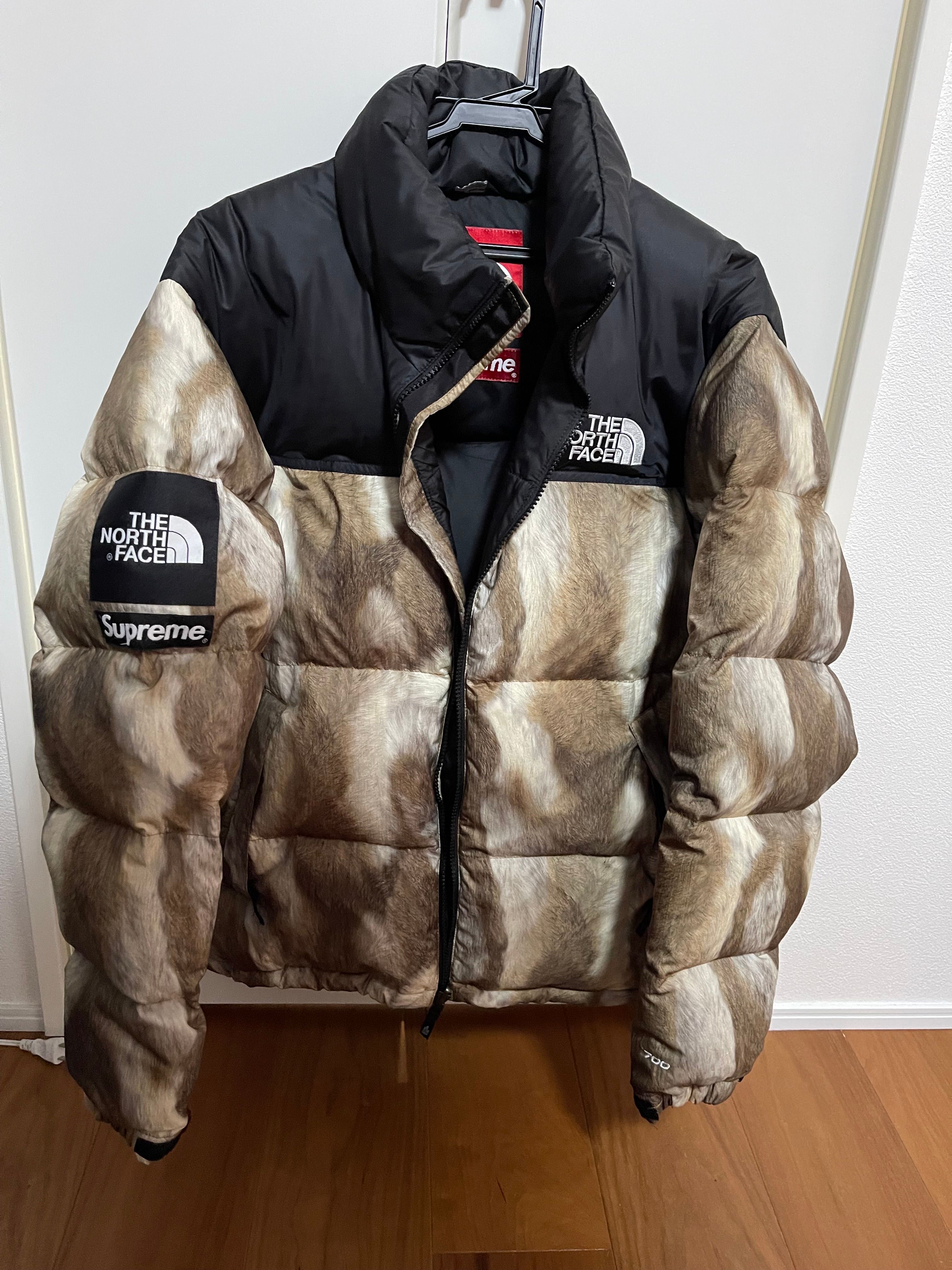 Supreme x The North Face Fur Print Nuptse Jacket "Brown"