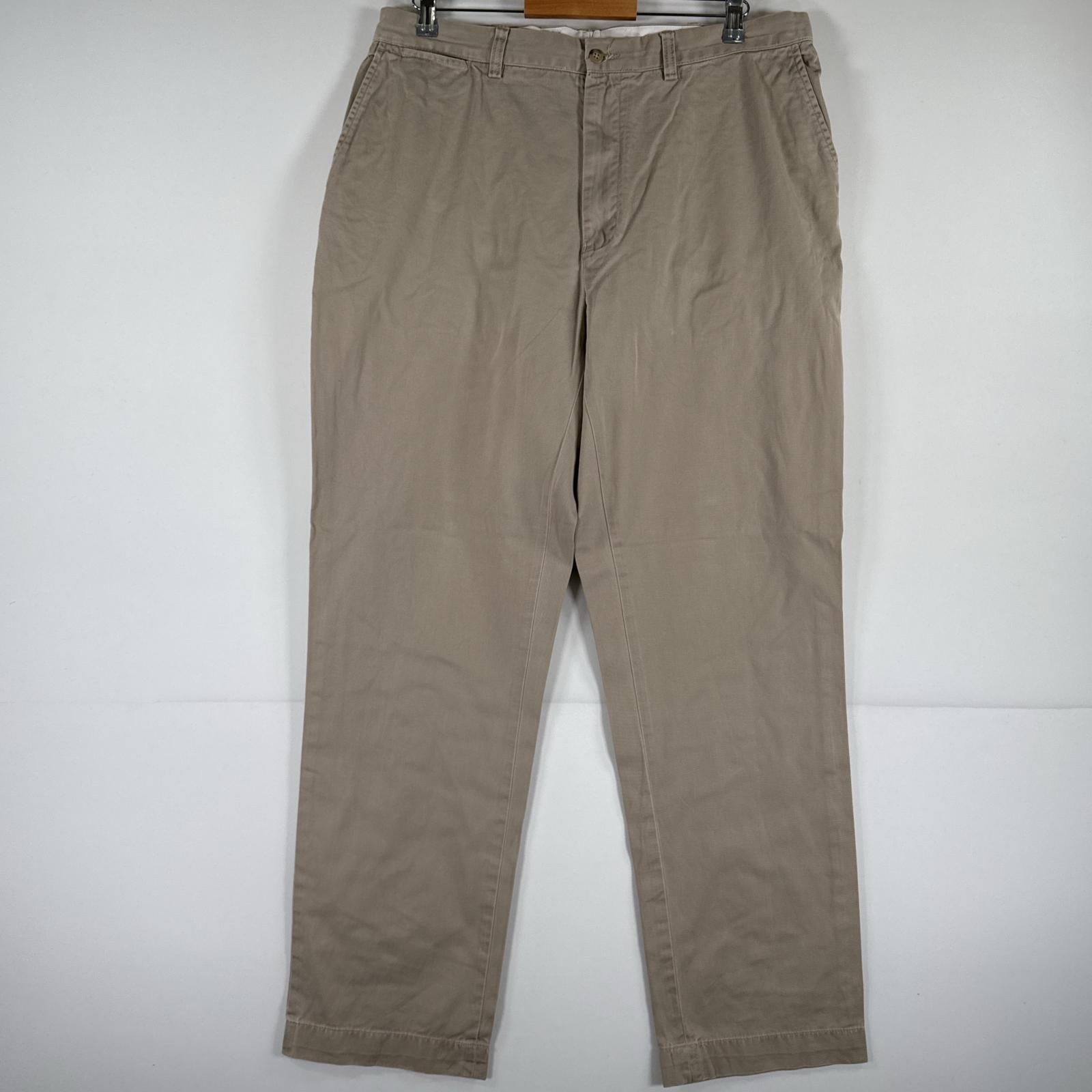 古着 ポロバイラルフローレン Polo by Ralph Lauren チノパンツ チノパン ワンポイント 大きいサイズ ポロチノ w38 L34  ベージュ メンズ