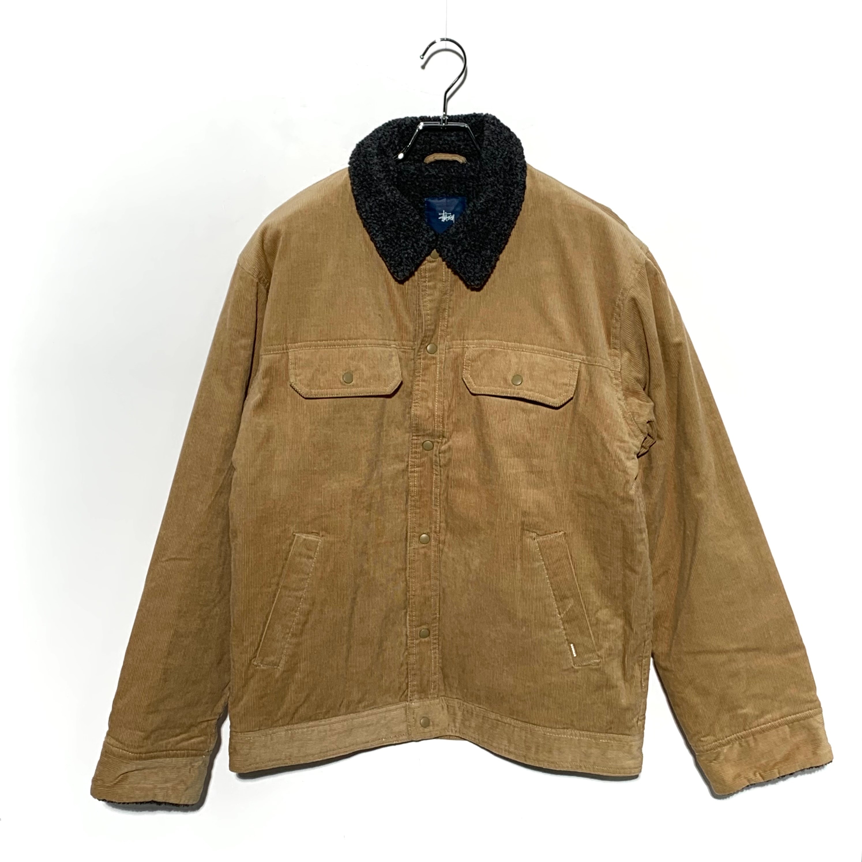  STUSSY CORDUROY PADDED JACKET CAMEL