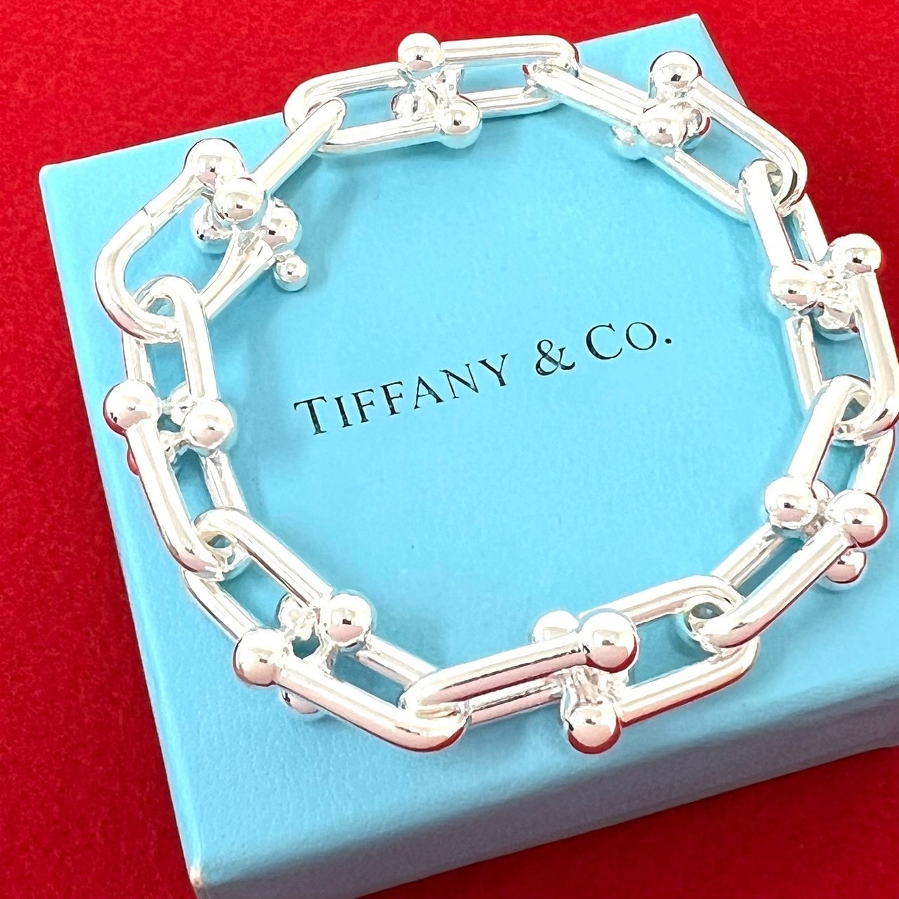 TIFFANY&Co. ティファニー ハードウェア ラージ ブレスレット 16コマ シルバー925 ブレスレット シルバー
806-7