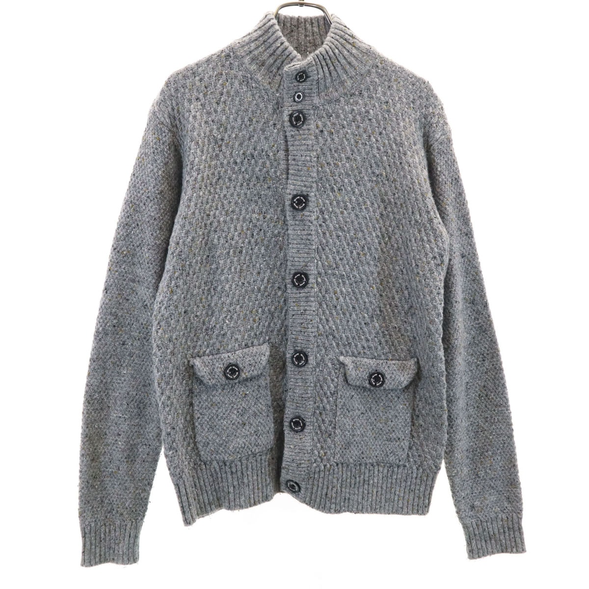 BEAMS HEART ビームスハート ウールブレンド 長袖 ニットカーディガン M グレー系
