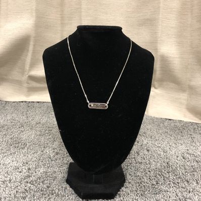 Dior Plate Logo Necklace "Silver"