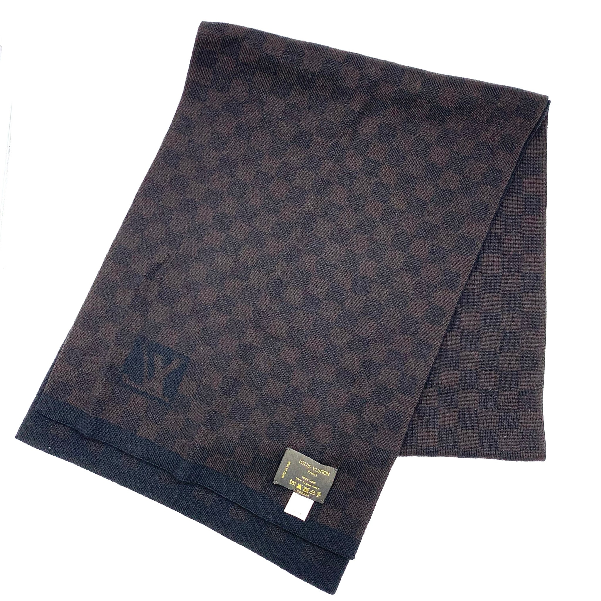 LOUIS VUITTON エシャルプ プティ ダミエ ウール マフラー