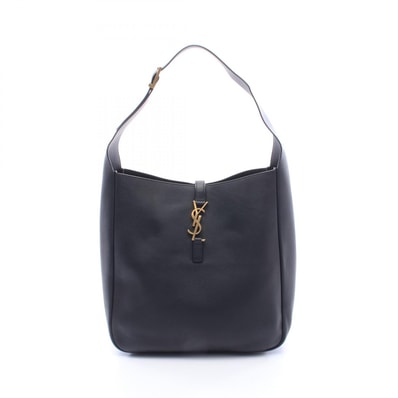 サンローランパリ SAINT LAURENT PARIS LE 5 A 7 ソフト ラージ ショルダーバッグ バッグ レザー レディース ブラック系 753837 【中古】