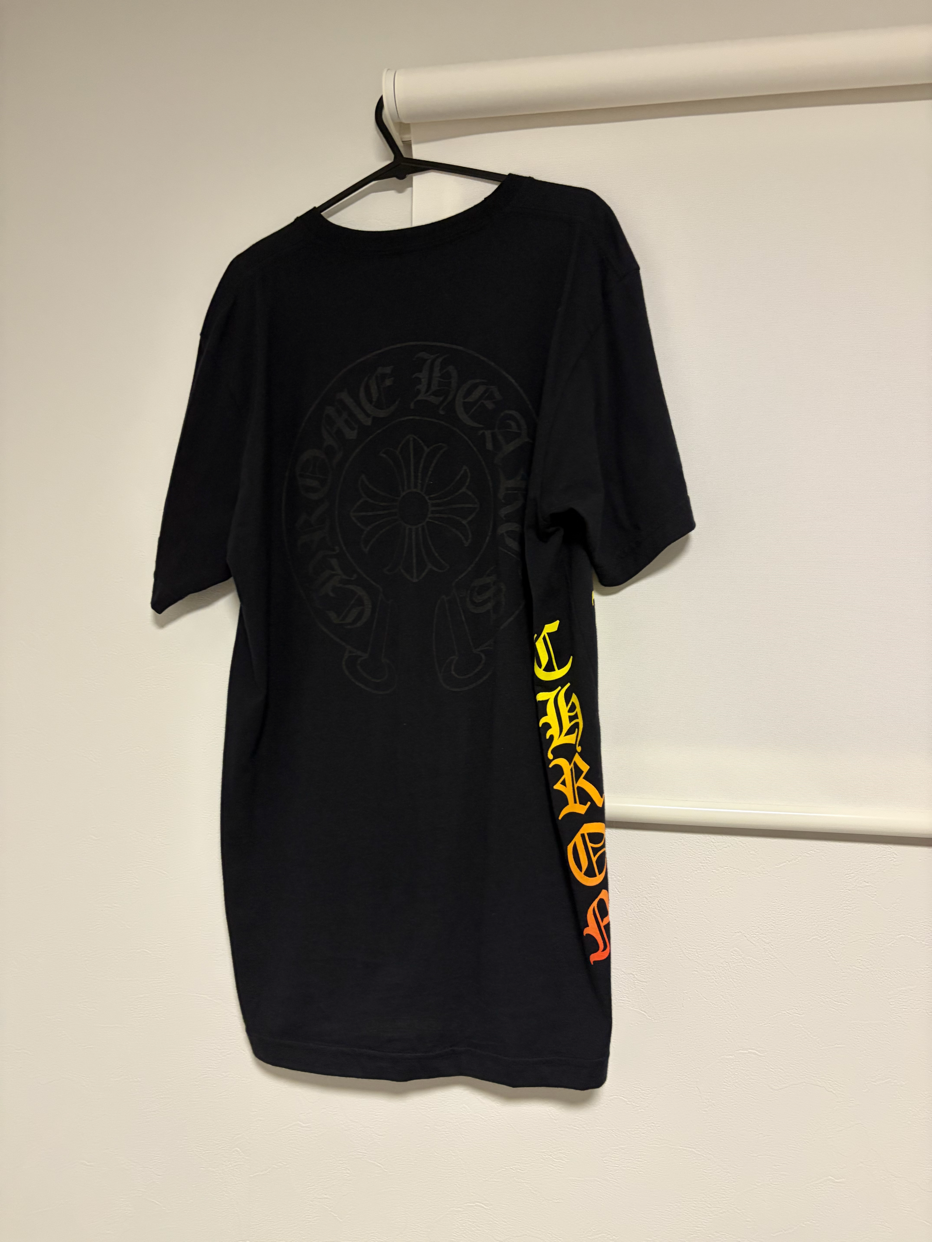 Chrome Hearts Horseshoe & Gradient Script Neck Logo S/S T-Shirt "Black"